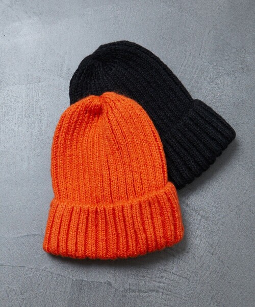 FREAK'S STORE（フリークスストア）の「【WEB限定】モヘヤライク ニット帽子（ニットキャップ/ビーニー・レディース・ブラック/オフホワイト/ピンク/オレンジ・ONE SIZE）」の4枚目の写真