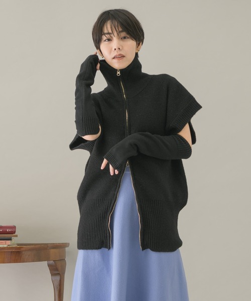 KATHARINE ROSS(キャサリンロス)の「【KATHARINE ROSS】親指までしっかりカバー!ロングニットアームウォーマー(手袋・レディース・ブラック/ベージュ/グレー/オレンジ・MEDIUM)」の22枚目の写真