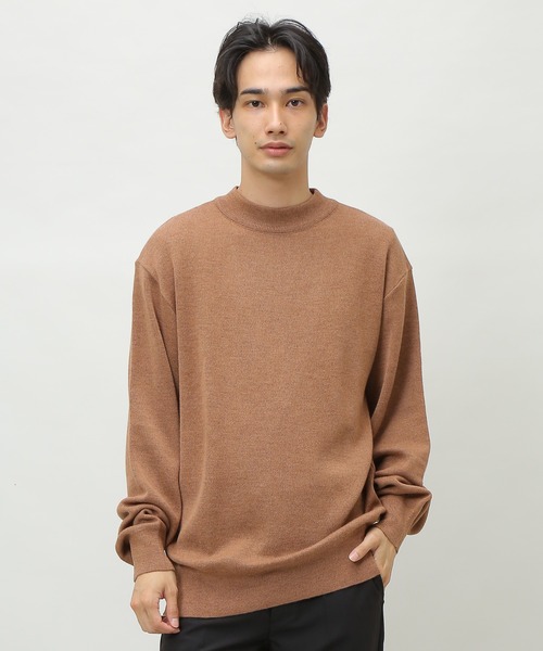 SAKAZEN(サカゼン)の「日本製 ウォッシャブル ウール混 スムス ハイネック セーター(ニット/セーター・メンズ・ダークグレー/ネイビー/ブラウン/ブラック/グレー/ブルー・M/L/LL)」の4枚目の写真