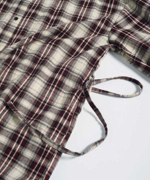 Crisp（クリスプ）の「チェックロングワンピース（ワンピース・レディース・ワイン/ネイビー・FREE）」の18枚目の写真