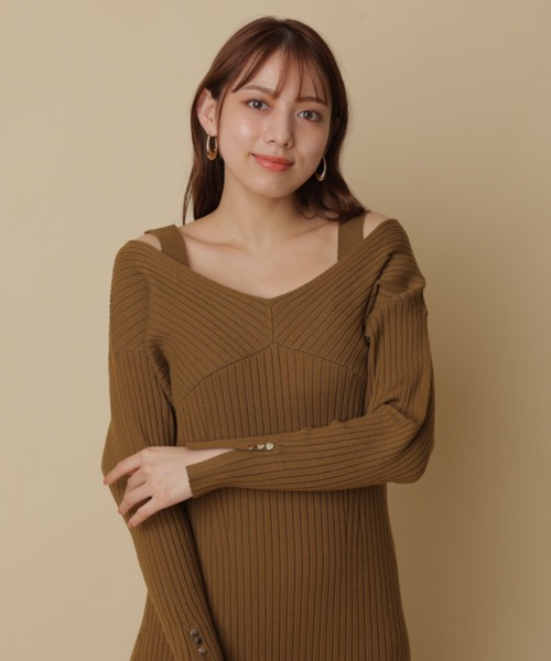 Mystrada（マイストラーダ）の「レイヤードリブワンピース（ワンピース 