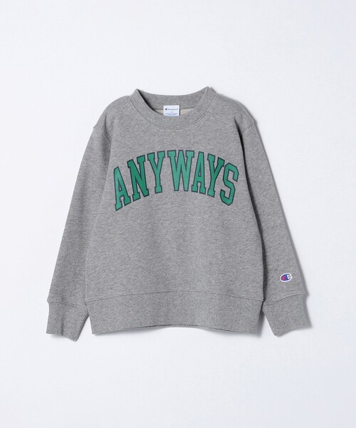 Champion(チャンピオン)の「【SHIPS any別注】Champion: エニィ プリント スウェット<KIDS>◇(スウェット・キッズ・グレー/ヘザーグレー/ケリー/ネイビー/ワイン・110/120/130/140)」の7枚目の写真