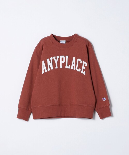 Champion(チャンピオン)の「【SHIPS any別注】Champion: エニィ プリント スウェット<KIDS>◇(スウェット・キッズ・グレー/ヘザーグレー/ケリー/ネイビー/ワイン・110/120/130/140)」の8枚目の写真