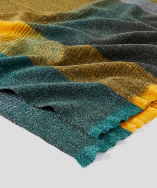 BENETTON (UNITED COLORS OF BENETTON)(ベネトンユナイテッドカラーズオブベネトン)の「フリンジ付き配色ストール(ストール/ショール・レディース・グレー系その他/オレンジ系その他/グリーン系その他・ONE SIZE)」の4枚目の写真