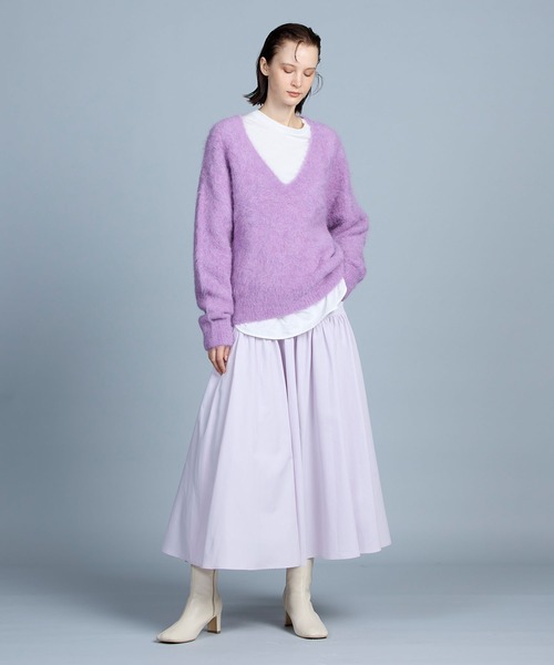 N.O.R.C（ノーク）の「グログランティアードスカート（スカート・レディース・ライラック/ホワイト/ネイビー・S/M）」の18枚目の写真