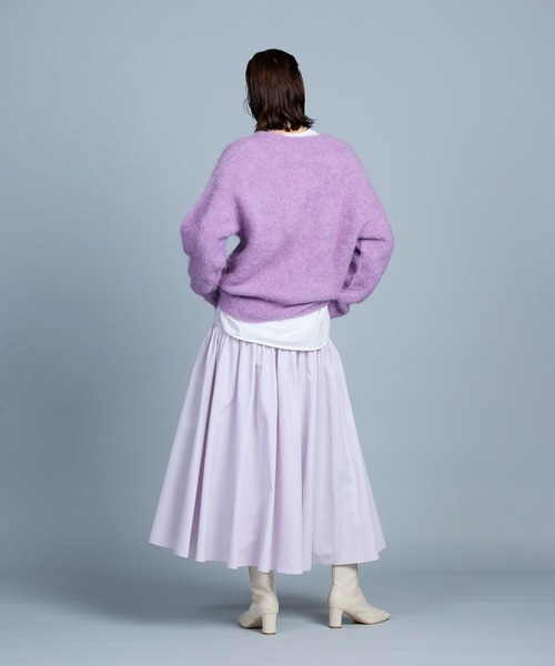 N.O.R.C（ノーク）の「グログランティアードスカート（スカート・レディース・ライラック/ホワイト/ネイビー・S/M）」の10枚目の写真