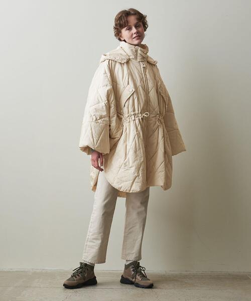 Steven Alan（スティーブンアラン）の「＜OOF WEAR＞PONCHO JACKET/ジャケット（ポンチョ・レディース・ブラウン/オフホワイト/ブラック・42）」の2枚目の写真