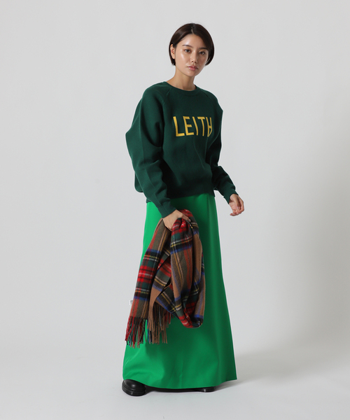 JOINT WORKS（ジョイントワークス）の「LEITH ロゴニット（ニット/セーター・レディース・ブラック/チャコールグレー/グリーン・FREE）」の13枚目の写真