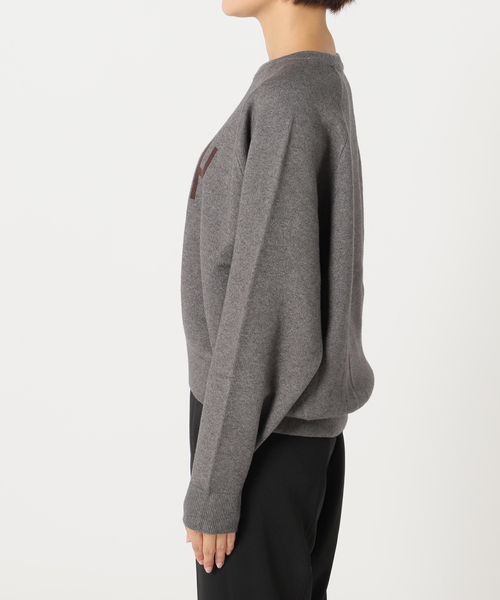 JOINT WORKS（ジョイントワークス）の「LEITH ロゴニット（ニット/セーター・レディース・ブラック/チャコールグレー/グリーン・FREE）」の19枚目の写真