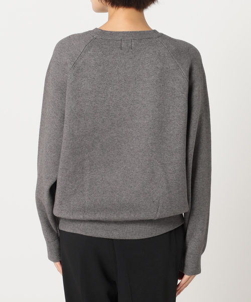 JOINT WORKS（ジョイントワークス）の「LEITH ロゴニット（ニット/セーター・レディース・ブラック/チャコールグレー/グリーン・FREE）」の7枚目の写真