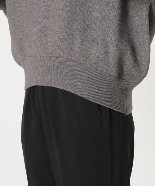 JOINT WORKS（ジョイントワークス）の「LEITH ロゴニット（ニット/セーター・レディース・ブラック/チャコールグレー/グリーン・FREE）」の14枚目の写真