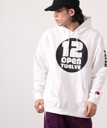 open twelve ヘビーウェイト裏毛 プルパーカー ロゴプリント