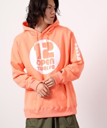 open twelve ヘビーウェイト裏毛 プルパーカー ロゴプリント