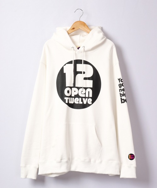 FUNALIVE(ファンアライブ)の「open twelve ヘビーウェイト裏毛 プルパーカー ロゴプリント(スウェット・メンズ・ブラック/ミント/ホワイト/ピンク・L/M)」の22枚目の写真