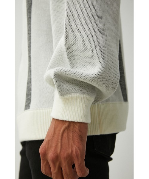 AZUL by moussy(アズールバイマウジー)の「BIG CHECK JACQUARD KNIT/ビッグチェックジャガードニット(ニット/セーター・メンズ・ホワイト系その他/ブラック系その他/ブラウン系その他・MEDIUM/LARGE)」の12枚目の写真