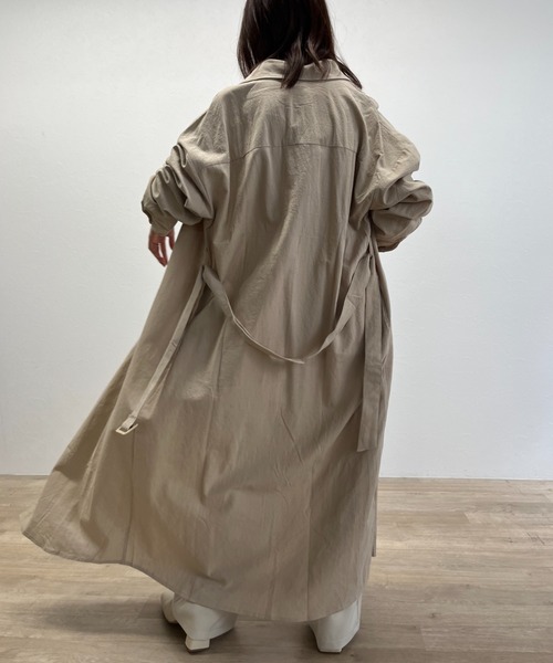 ISOOK(アイスー)の「【ZOZO限定】Long shirt one-piece / ロングシャツワンピース(シャツワンピース・レディース・カーキ/ベージュ・FREE)」の8枚目の写真