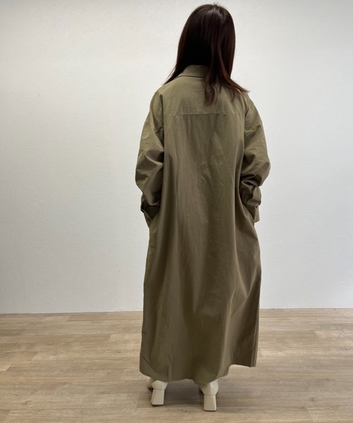 ISOOK(アイスー)の「【ZOZO限定】Long shirt one-piece / ロングシャツワンピース(シャツワンピース・レディース・カーキ/ベージュ・FREE)」の17枚目の写真