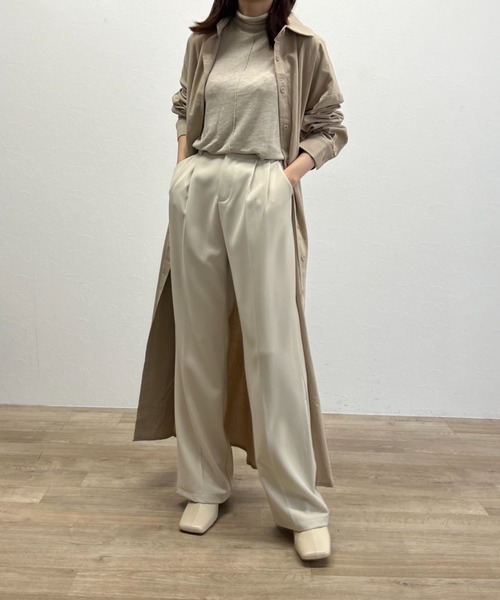 ISOOK(アイスー)の「【ZOZO限定】Long shirt one-piece / ロングシャツワンピース(シャツワンピース・レディース・カーキ/ベージュ・FREE)」の21枚目の写真