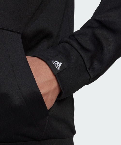 adidas(アディダス)の「AEROREADY ゲーム&ゴー スモールロゴ フルジップパーカー / アディダス(パーカー・メンズ・ブラック・LARGE/MEDIUM/X-LARGE/XX-LARGE/3XL/SMALL/X-SMALL)」の5枚目の写真