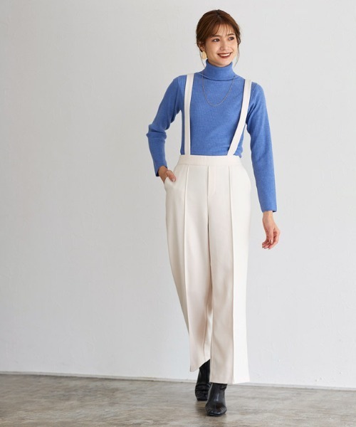 Pierrot(ピエロ)の「2wayウールタッチパンツ(スラックス・レディース・アイボリー/グレー系その他/ブラック・M/L/PM)」の12枚目の写真
