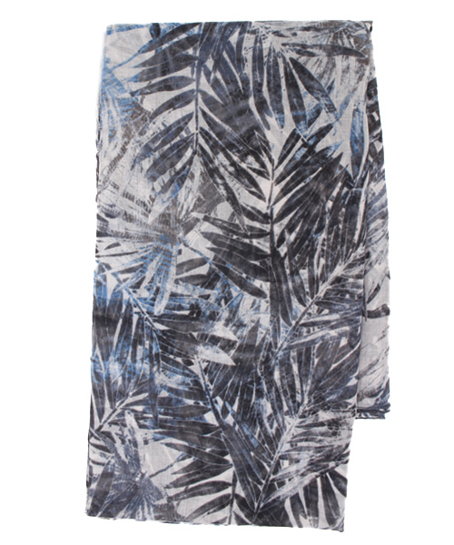 HAMNETT(ハムネット)の「【HAMNETT】 ボタニカルストール / ストール (ストール/ショール・ネイビー/オレンジ・FREE)」の1枚目の写真