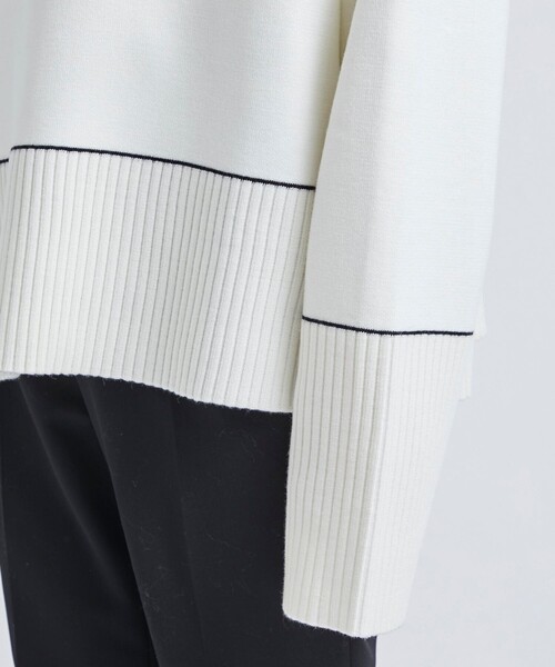 LiNoH（リノー）の「WOOL×COTTON TURTLENECK KNIT/ウールコットンタートルニット（ニット/セーター・メンズ・ホワイト/グリーン/ブラック/ブルー・1/2）」の11枚目の写真