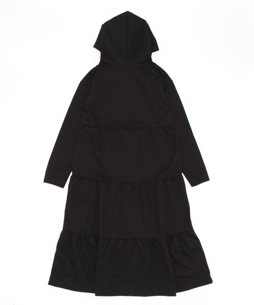 To b. by agnes b.(トゥービーバイアニエスベー)の「WEB限定 WT77 ROBE ティアードフーディーワンピース(ワンピース・レディース・ブラック・FREE)」の2枚目の写真
