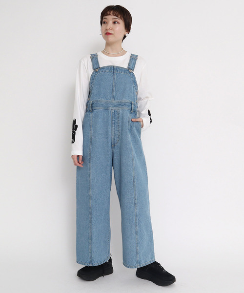 I am I in fact...（アイアムアイインファクト）の「12.5OZ DENIM　オーバーオール（サロペット/オーバーオール・レディース・サックスブルー/ネイビー・FREE）」の22枚目の写真