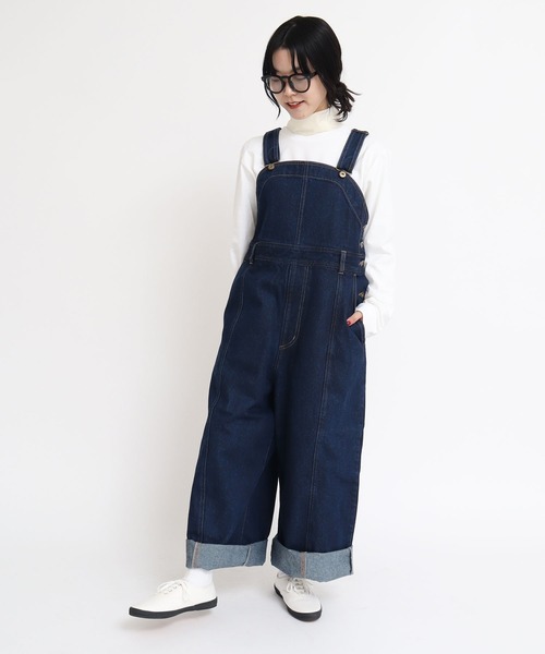 I am I in fact...（アイアムアイインファクト）の「12.5OZ DENIM　オーバーオール（サロペット/オーバーオール・レディース・サックスブルー/ネイビー・FREE）」の21枚目の写真