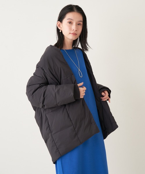 collex（コレックス）の「ライトタフタダウンコート（ダウンジャケット/コート・レディース・ブラック/モカ/オフホワイト・フリー）」の3枚目の写真