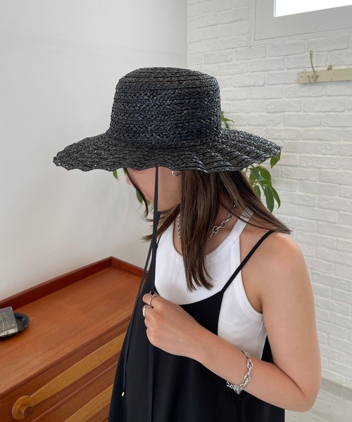 un dix cors（アンディコール）の「透かしなみなみハット（ハット・レディース・ブラック/ベージュ・FREE）」の20枚目の写真