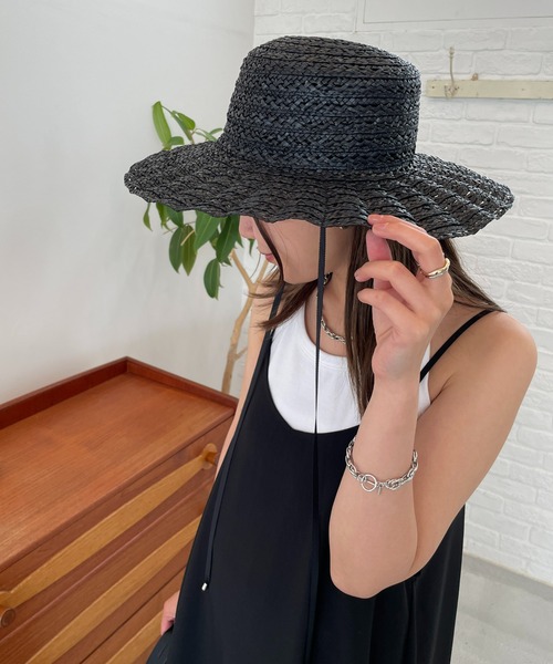 un dix cors（アンディコール）の「透かしなみなみハット（ハット・レディース・ブラック/ベージュ・FREE）」の19枚目の写真