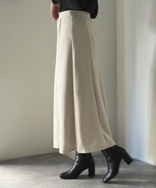 Riberry（リベリー）の「マシュマロタッチフレアスカート（スカート・レディース・ブラック/オフホワイト・MEDIUM）」の5枚目の写真