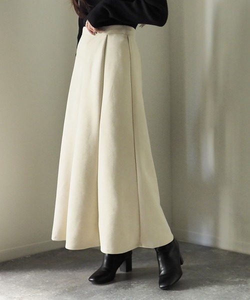 Riberry（リベリー）の「マシュマロタッチフレアスカート（スカート・レディース・ブラック/オフホワイト・MEDIUM）」の7枚目の写真