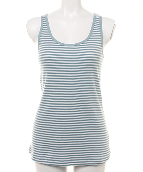 B'2nd(ビーセカンド)の「LUVA TRAM (ルーバトラム) ボーダーテレコタンクトップ(タンクトップ・レディース・ブルー/ネイビー/シルバー/ブラック/ベージュ/インディゴブルー・FREE)」の5枚目の写真
