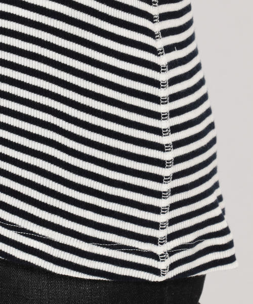 B'2nd(ビーセカンド)の「LUVA TRAM (ルーバトラム) ボーダーテレコタンクトップ(タンクトップ・レディース・ブルー/ネイビー/シルバー/ブラック/ベージュ/インディゴブルー・FREE)」の9枚目の写真