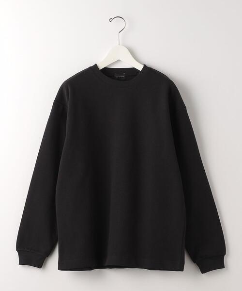 green label relaxing（グリーンレーベルリラクシング）の「GIZA ツイル クルーネック ロングスリーブ カットソー（Tシャツ/カットソー・メンズ・オフホワイト/ライラック/ブラック/ベージュ・S/M/L/XL）」の6枚目の写真