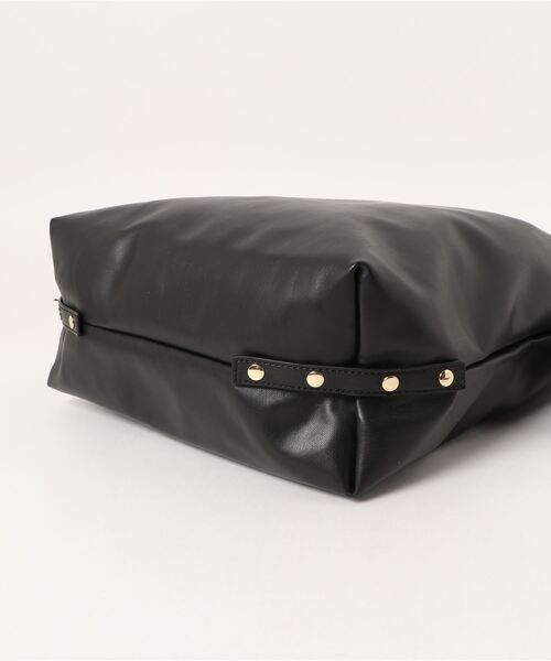 179/WG（イチナナキュウダブルジー）の「【ポーチ付き】ショルダートートバッグ（ショルダーバッグ・レディース・オフホワイト/ブラック/グリーン・FREE）」の8枚目の写真