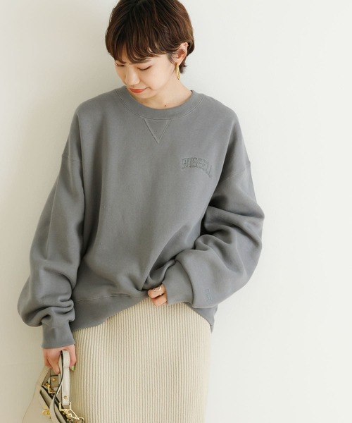 Russell Athletic（ラッセルアスレティック）の「『別注』RUSSELLATHLETIC×URBAN RESEARCH　Crew Neck Sweat（スウェット・レディース・グレー/ブラック/レッド・FREE）」の9枚目の写真