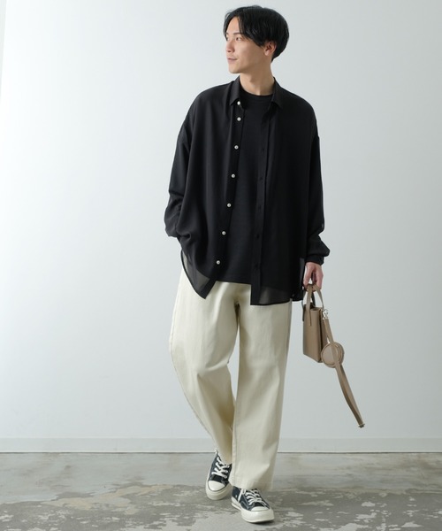 NULL(ヌル)の「【NULL】ポンチ ドルマンスリーブ 長袖Tシャツ(Tシャツ/カットソー・メンズ・ホワイト/ブラック・LARGE/MEDIUM/SMALL)」の16枚目の写真