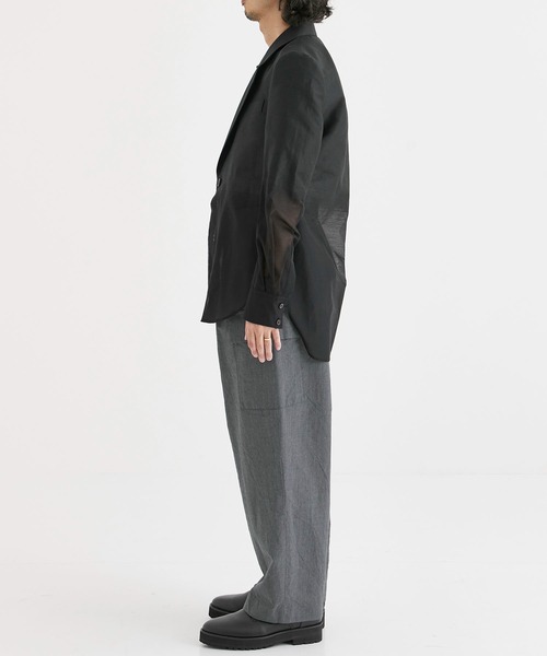 TAAKK（ターク）の「【TAAKK / ターク】MIRAGE JACKET→SHIRTS / ミラージュジャケット→シャツ（テーラードジャケット・メンズ・ブラック・2/1）」の3枚目の写真