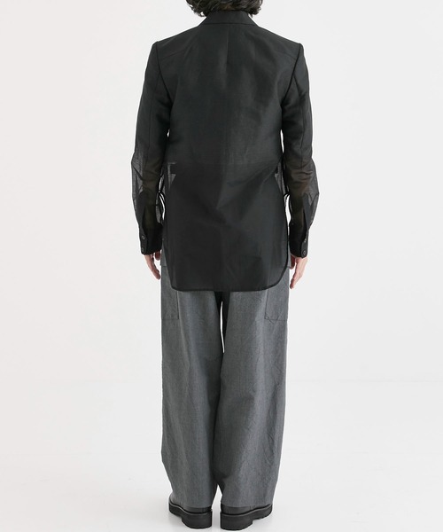 TAAKK（ターク）の「【TAAKK / ターク】MIRAGE JACKET→SHIRTS / ミラージュジャケット→シャツ（テーラードジャケット・メンズ・ブラック・2/1）」の4枚目の写真