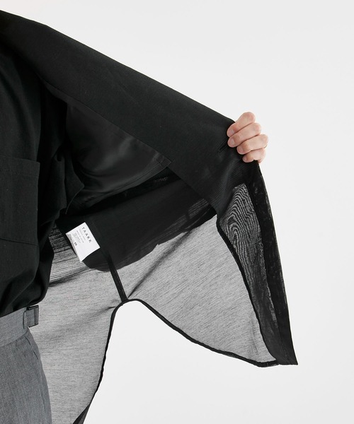 TAAKK（ターク）の「【TAAKK / ターク】MIRAGE JACKET→SHIRTS / ミラージュジャケット→シャツ（テーラードジャケット・メンズ・ブラック・2/1）」の8枚目の写真