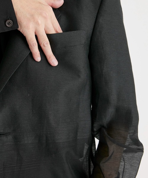 TAAKK（ターク）の「【TAAKK / ターク】MIRAGE JACKET→SHIRTS / ミラージュジャケット→シャツ（テーラードジャケット・メンズ・ブラック・2/1）」の9枚目の写真