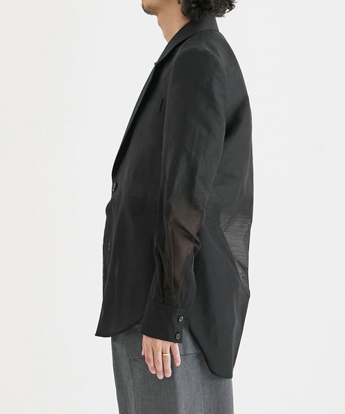 【新品タグ付き】T.japan テーラードジャケット ブラック doublet(ダブレット) 18SS CUT OFF OVER SIZED TAILORED JACKET