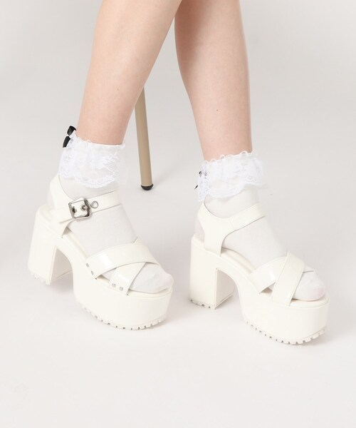 cs T&P(シーエスティーアンドピー)の「厚底クロスサンダル(サンダル・レディース・ブラック系1/ホワイト系2・S/M/L/LL)」の13枚目の写真