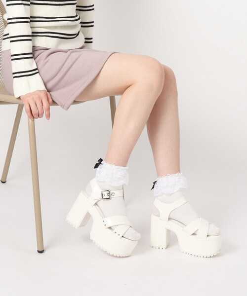 cs T&P(シーエスティーアンドピー)の「厚底クロスサンダル(サンダル・レディース・ブラック系1/ホワイト系2・S/M/L/LL)」の14枚目の写真