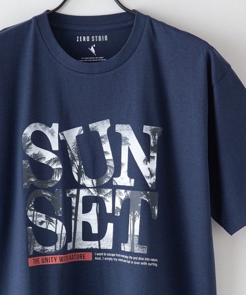 LB/S （エルビーエス）の「汗染みの目立ちにくいTシャツ ZEROSTAIN ゼロステイン　撥水性　UVカット　バックプリント プリントTシャツ ワンポイント刺繍Tシャツ（Tシャツ/カットソー・メンズ・チャコールグレー/ネイビー/イエロー/ブルー/その他/ミント/その他1/その他2/その他3/その他4/その他5/ダークブルー/ピンク系その他/その他6・SMALL/MEDIUM/LARGE/X-LARGE）」の3枚目の写真