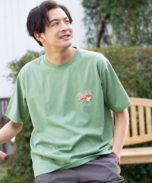 LB/S （エルビーエス）の「汗染みの目立ちにくいTシャツ ZEROSTAIN ゼロステイン　撥水性　UVカット　バックプリント プリントTシャツ ワンポイント刺繍Tシャツ（Tシャツ/カットソー・メンズ・チャコールグレー/ネイビー/イエロー/ブルー/その他/ミント/その他1/その他2/その他3/その他4/その他5/ダークブルー/ピンク系その他/その他6・SMALL/MEDIUM/LARGE/X-LARGE）」の2枚目の写真