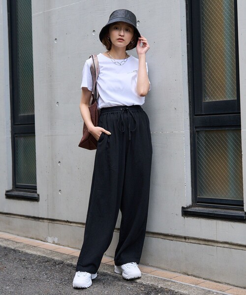 FREAK'S STORE（フリークスストア）の「Casselini/キャセリーニ 雑材バケットハット（ハット・レディース・ベージュ/ブラック・ONE SIZE）」の5枚目の写真